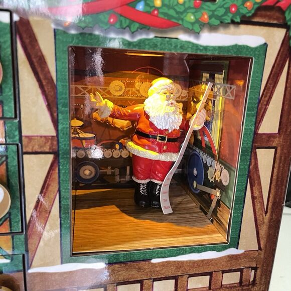Old World Advent House Animated Lighted & Musical Christmas Holiday Working - Picture 6 of 7